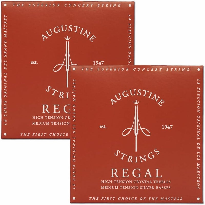 Augustine Strings Regal Medium Tension - Premium Crystal Nylon Classical Guitar Strings - Produced in New York by the Manufacturer of the Original Nylon String - 2 Sets - Image 1